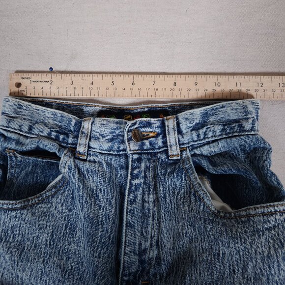 Vintage Sasson Acid Washed Blue Jeans Womens Size 9 Tapered Denim Pants FLAW - Picture 5 of 16